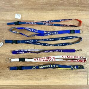 New Collegiate Woven Lanyard Keychain